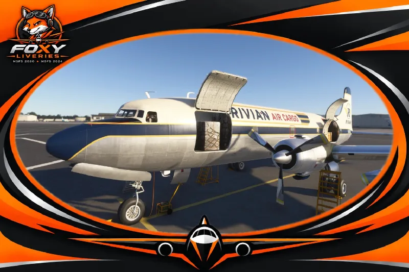 PMDG DC6A, Rivian Air Cargo N747CE for Microsoft Flight Simulator 2024